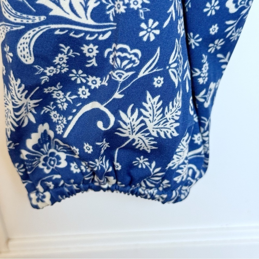 Cabana Life Aspen Puff Sleeve Blue Maxi Dress Sz Large Smocked Top Travel - Picture 11 of 16